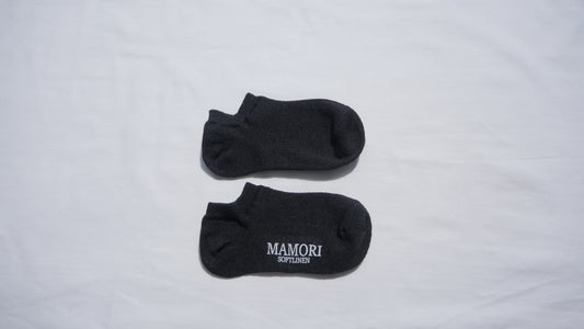 MAMORI　ソフトリネンソックス　F　厚手　40/2　スニーカータイプ