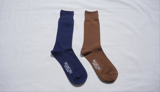MAMORI　ソフトリネンソックス　M　厚手　40/2　クルータイプ