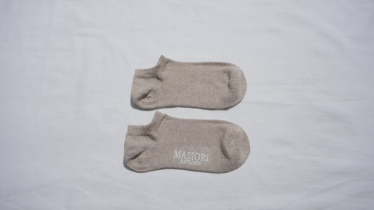 MAMORI　ソフトリネンソックス　M　厚手40/2　スニーカータイプ