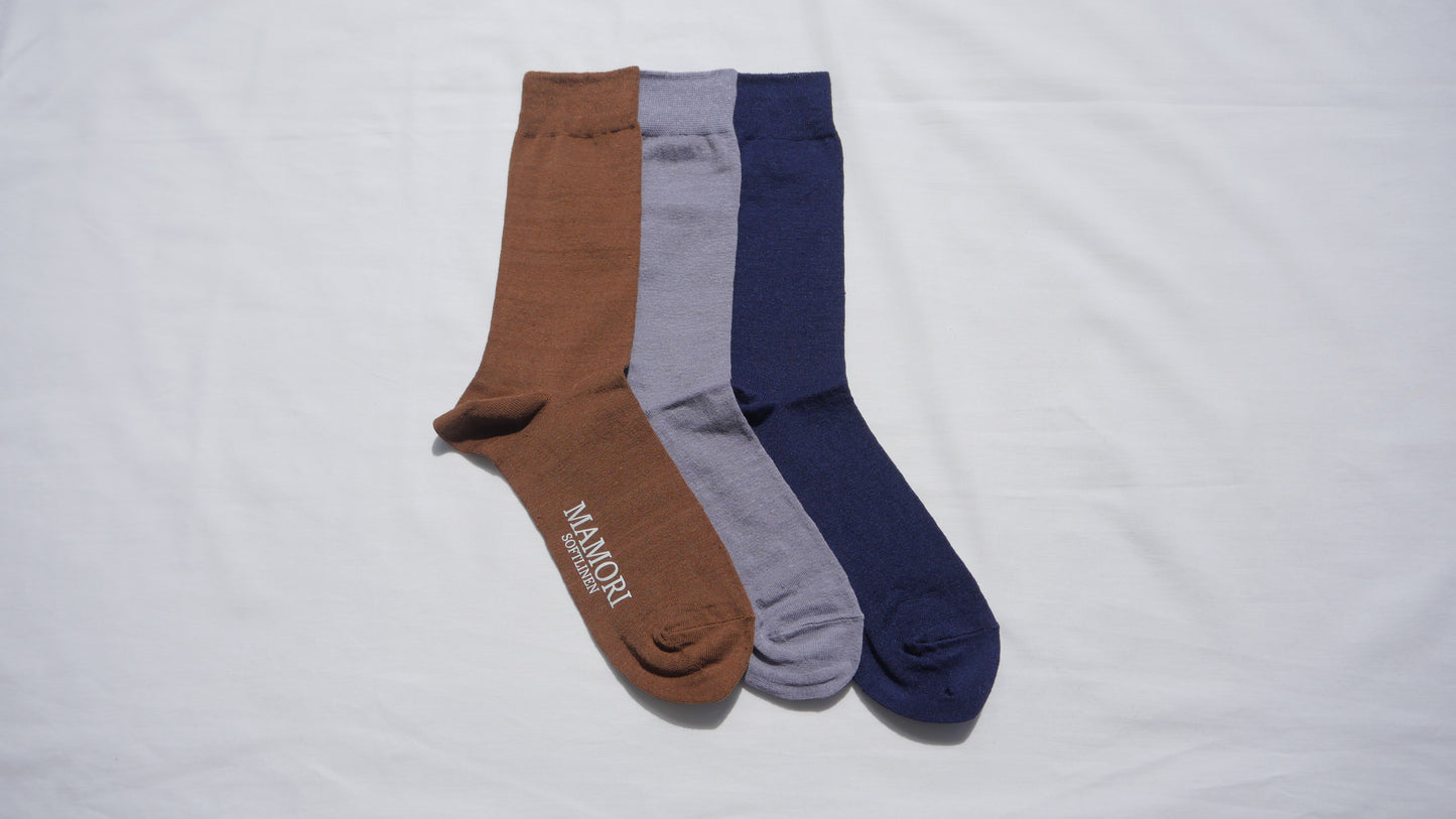 MAMORI Soft Linen Socks M Lightweight　80/1  Crew socks