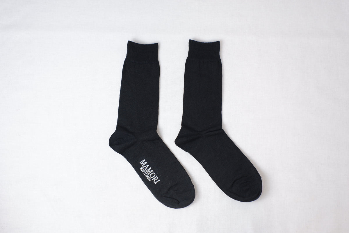 MAMORI Soft Linen Socks M Lightweight　80/1  Crew socks