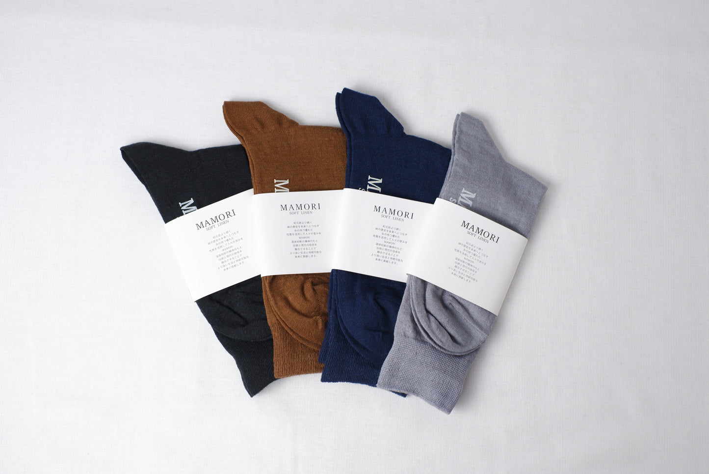 MAMORI Soft Linen Socks M Lightweight　80/1  Crew socks